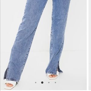 Pretty little thing split hem jeans